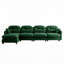 Canapé modulaire en chenille 4 places avec 2 coussins et repose-pieds-2117740141