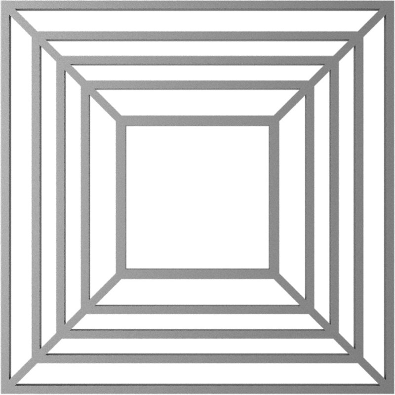 Médaillon de plafond percé en PVC de qualité architecturale Raven, H 30 po x l 30 po x P 1 po, Laiton antique
