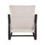 Chaise de salle à manger Blaire revêtue de tissu avoine avec structure en métal-156381260