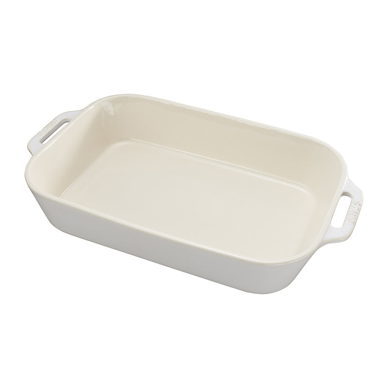Ceramique Ceramic Rectangular Oven Dish, Rustic Ivory