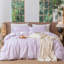 Ensemble de housse de couette à rayures 100% coton lavé MooMee-105229476-111720999