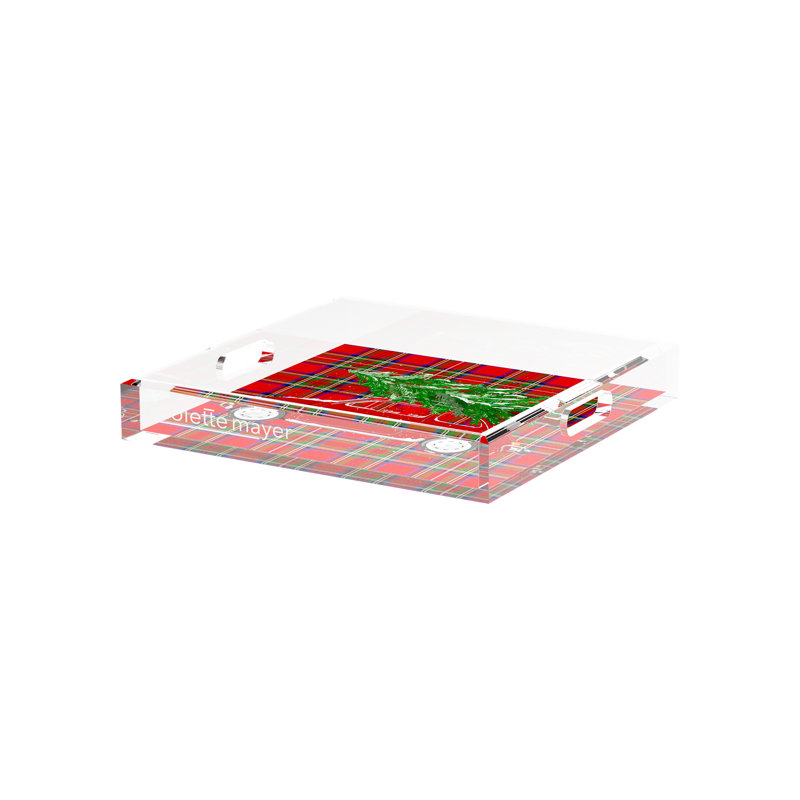 Acrylic Decorative Tray, 12"W x 12"D x 2"H