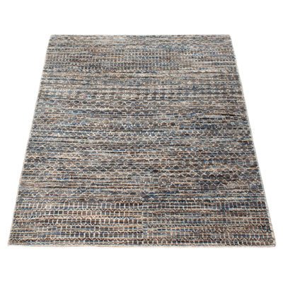 Tapis multicolore ombre en soie 4 pi 0 po x 5 pi 11 po One Of A Kind