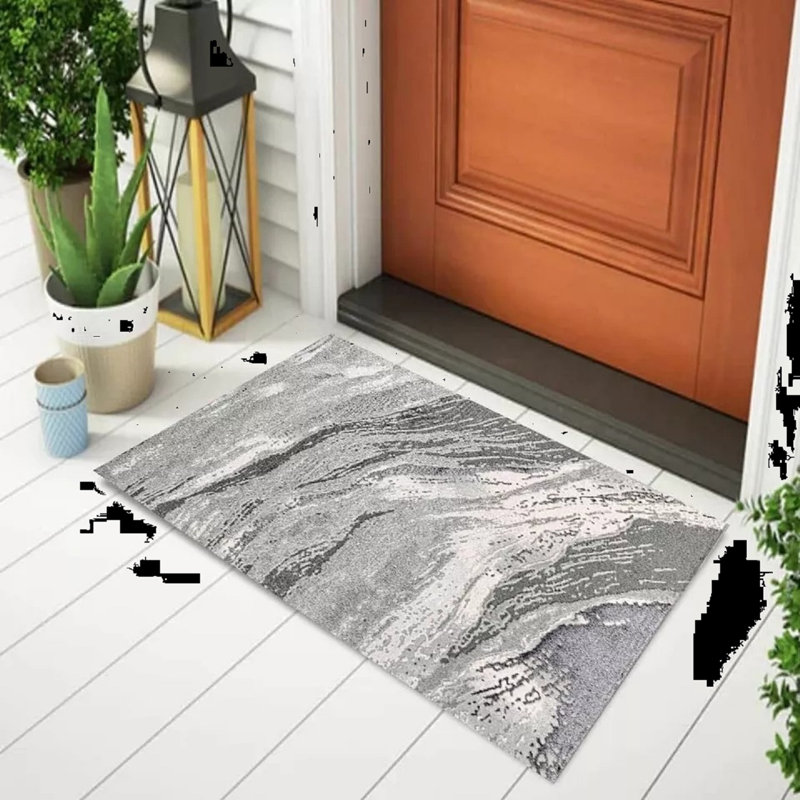 Abstract Shag Area Rug, Rectangle 60 x 110 cm