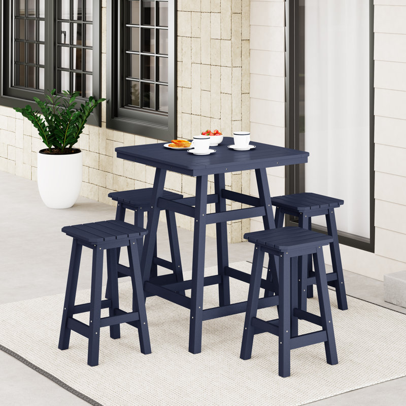 Laguna 5-Piece Square Counter Set, Navy
