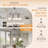 Nedek 6-Light Modern Round Pendant Glass Chandelier With Geometric Frame-112976010