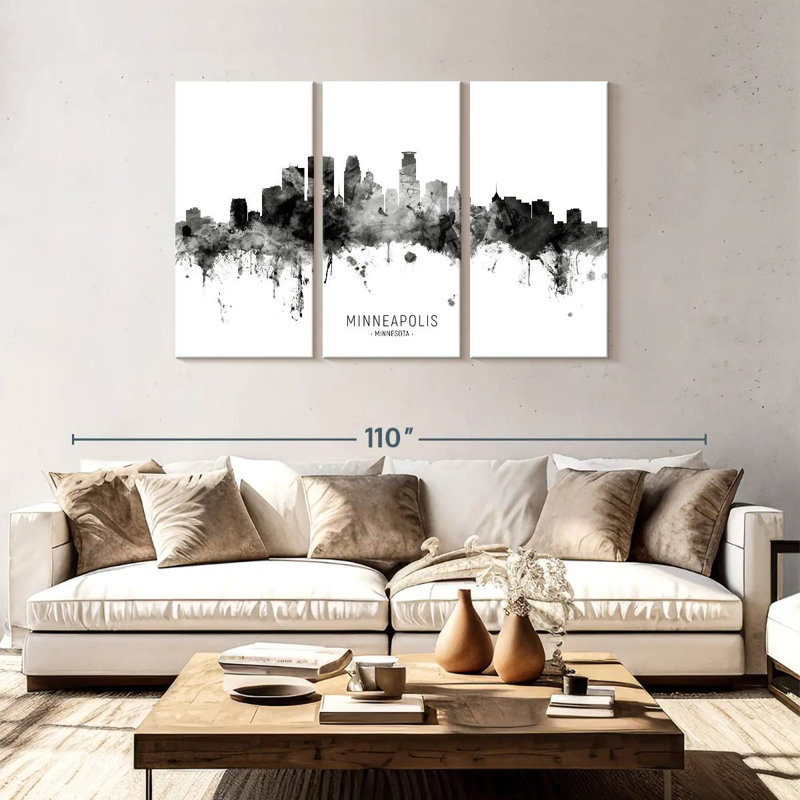 Sireci Minneapolis Minnesota Skyline II, 48" H x 74" W