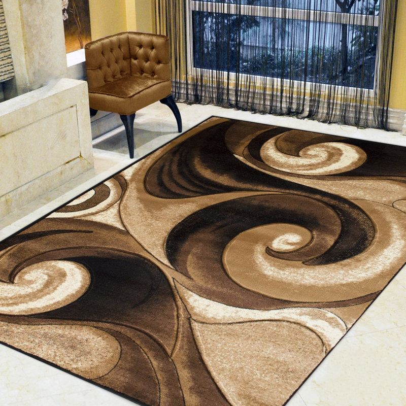Tapis chocolat Aftan, Rectangle de 7 pi x 10 pi 5 po