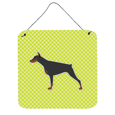 Décoration murale damier de pinscher doberman