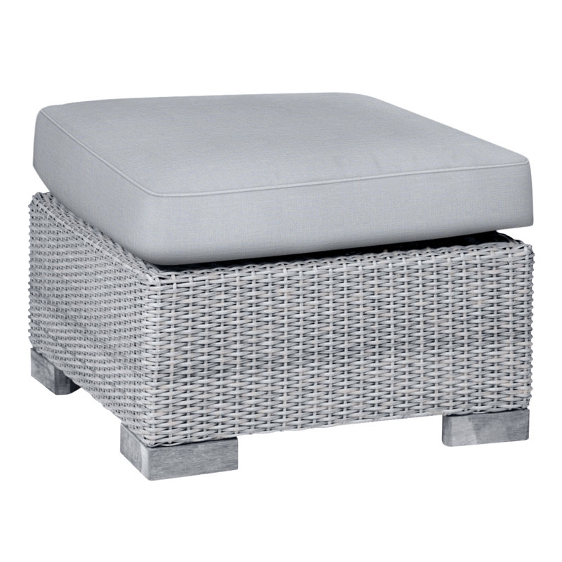 Repose-pieds club tissé - Huître, Welt, Linen Chambray, Huître