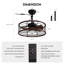 Ventilateur de plafond extérieur imperméable avec éclairage à DEL de 20 po et télécommande Lieuwe