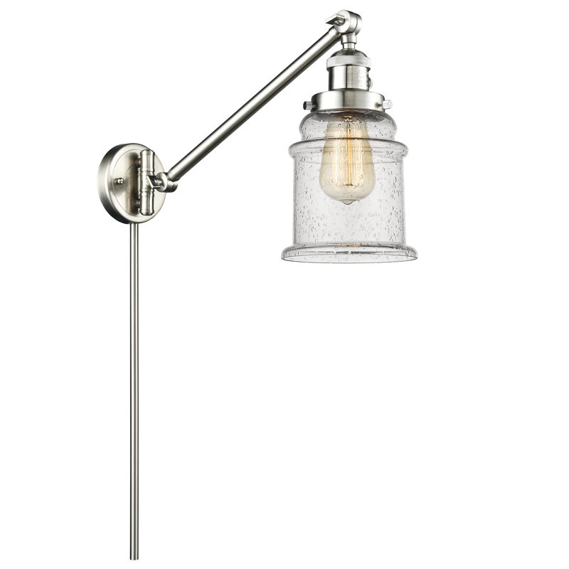 Galaviz Wall Sconce, Brushed Satin Nickel, Seedy, 60 Watt Vintage Incandescent Bulb