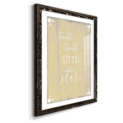 Twinkle - Reproduction d'art textuel sur papier encadré