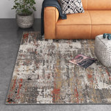 Keishasha Modern Grey/Multi  Area Rug, Easy Cleaning, Non Shedding, Bed Room, Living Room, Dining Room, Kitchen