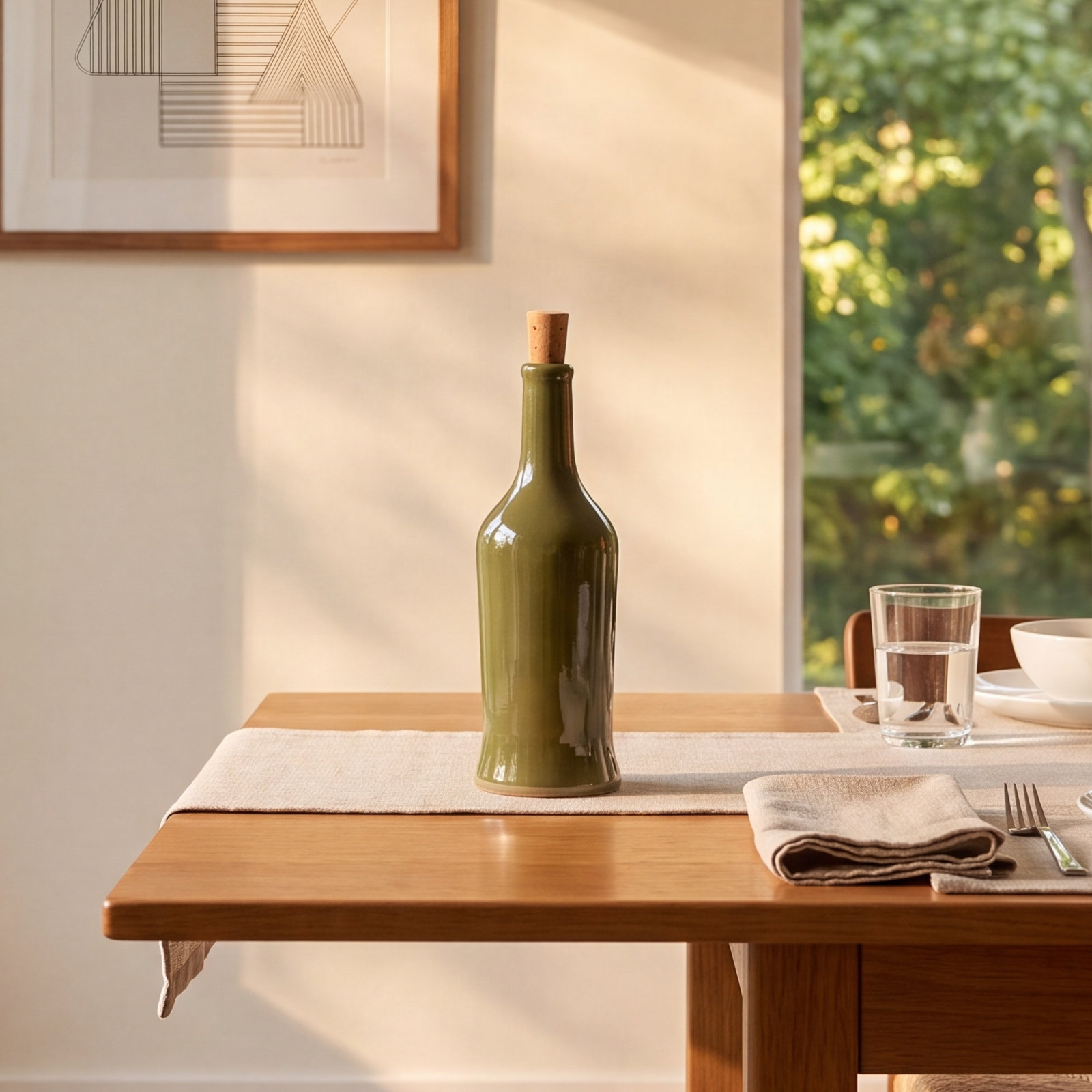 Brutto Olive Oil Dispenser, Green