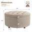 Repose-pieds rembourré avec rangement Winston Porter-446926877