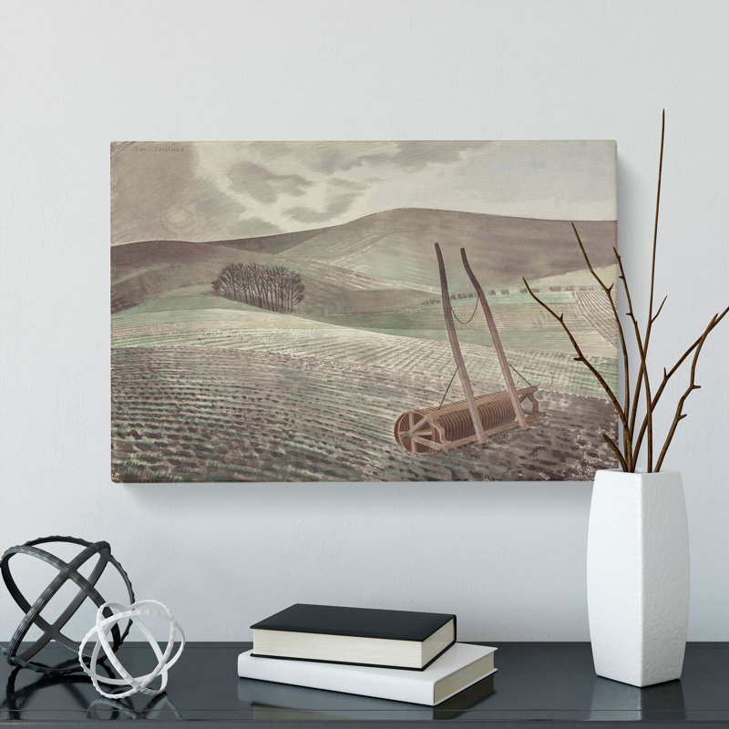 Downs In Winter by Eric Ravilious - Wrapped Canvas Painting, 50cm H x 76cm W x 3cm D