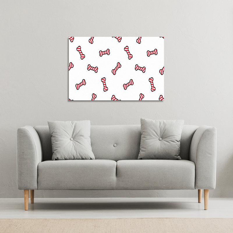 Collection Of Red Santa Claus Hats - Wrapped Canvas Print, 41cm H x 41cm W