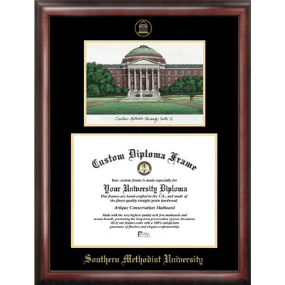 Evyonne Gold Embossed Diploma with Canora Grey Lithograph Frame