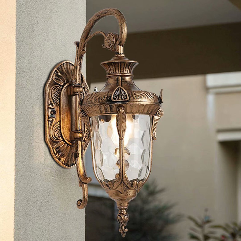 Lampe murale d'extérieur, applique de jardin bronze imperméable pour porche intérieur / extérieur