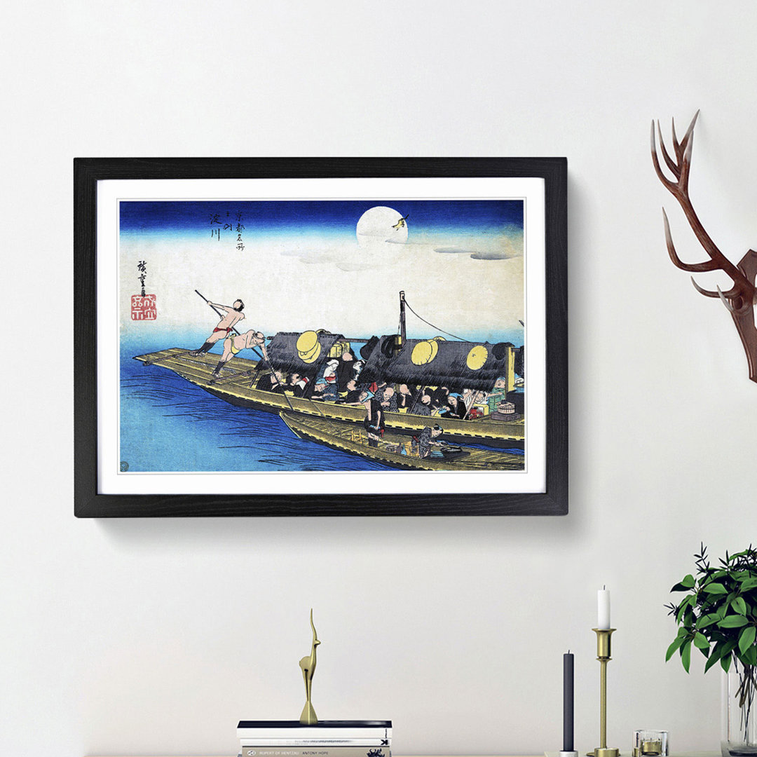 Yodogawa by Utagawa Hiroshige - Picture Frame Art Print