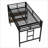 Twin Size Metal Loft Bed with Storage Shelf, Guardrails &amp; Ladder, Black for Compact Spaces