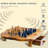 Homeware Olive Wood Chess Set – Handmade 15" Rustic Mediterranean Chess Board with 32 Carved Pieces