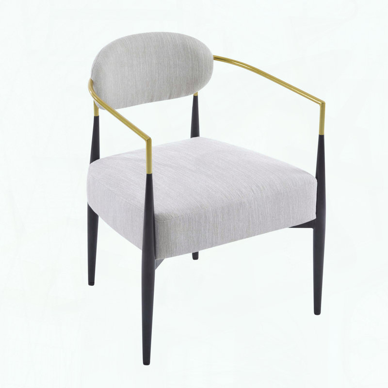 Fauteuil d'appoint rembourré Mid-Century, Or