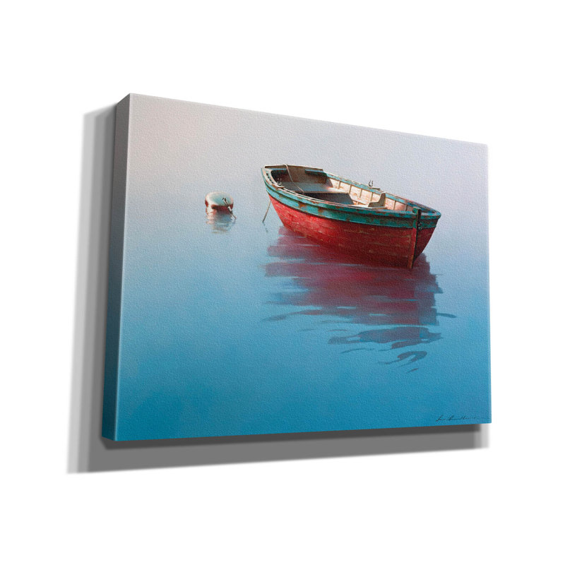 «Boat 5» par Zhen-Huan Lu, art mural sur toile, H 40 po x l 54 po x P 1,5 po