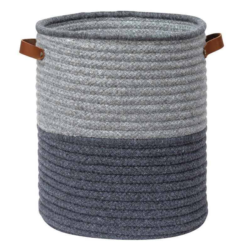 Panier en laine mélangée Casa Mesa, H 16 po x l 14 po x P 14 po, Gris