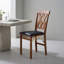  Ensemble de 2 chaises de salle à manger pliantes en bois, chaises de cuisine rembourrées en similicuir avec dossier ergonomique incurvé, noyer