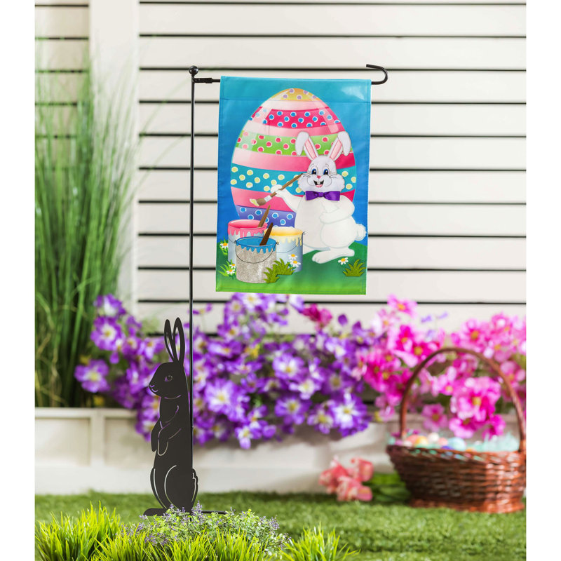 Drapeau de jardin en toile de jute 18 x 12,5 po Anneloes