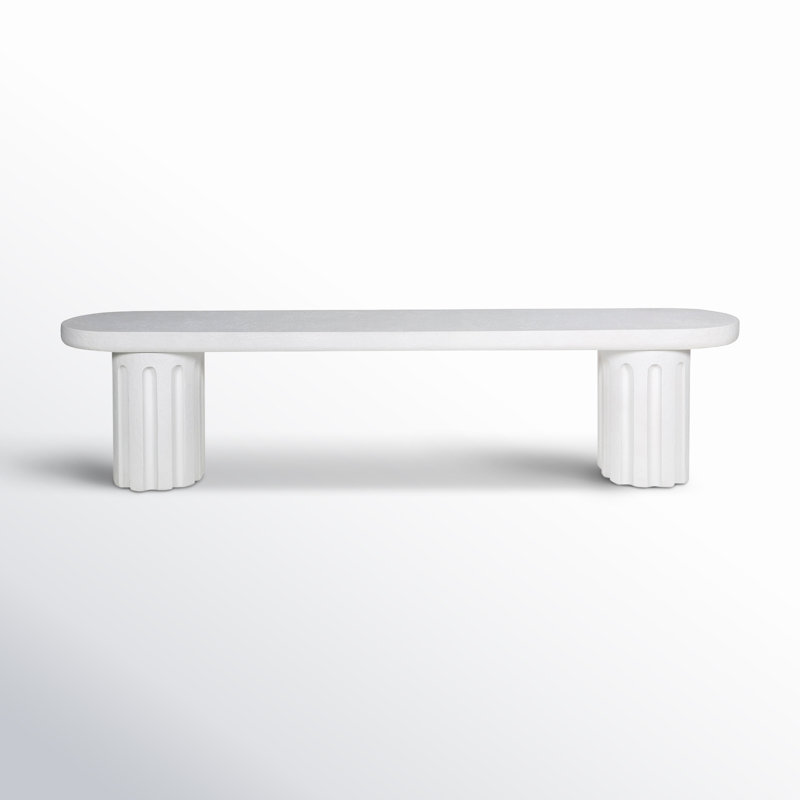Pipperidge 75'' Concrete Outdoor Bench