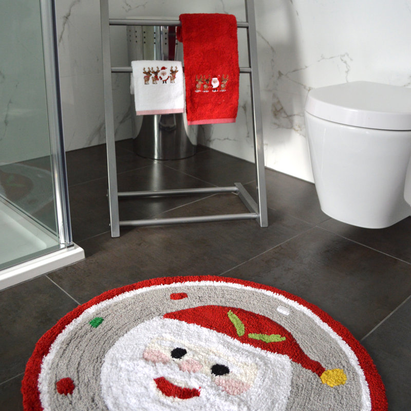 Barberton Circle Christmas Bath Mat