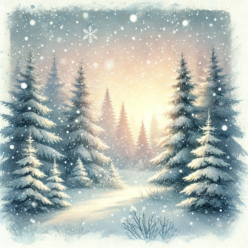 «Enchanted Winter: Snow-Covered Path», reproduction sur toile, H 20 po x l 20 po