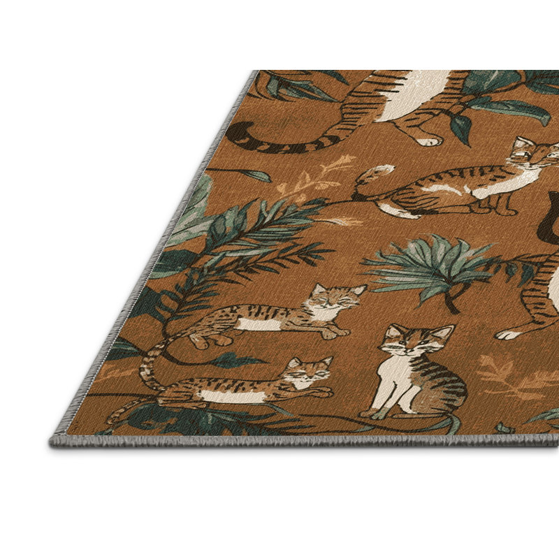  Tapis lavable pour petits chats sauvages et gros chats, Carré 3 pi