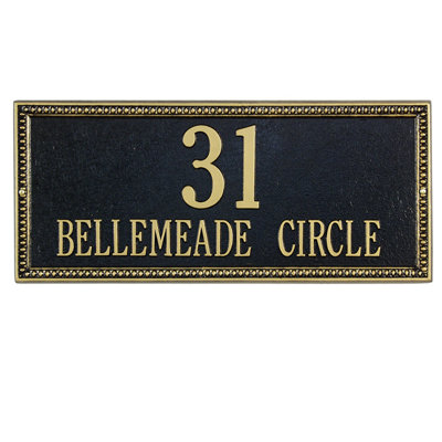 Egg and Dart 2-Line Wall Address Plaque