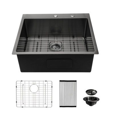 28'' L Drop-In Single Bowl Stainless Steel Kitchen Sink