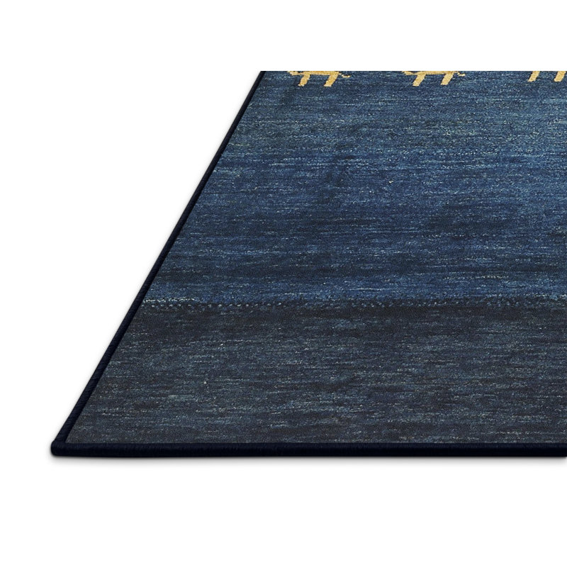 Tapis contemporain noir / gris / noir, Rectangle 4 pi x 6 pi