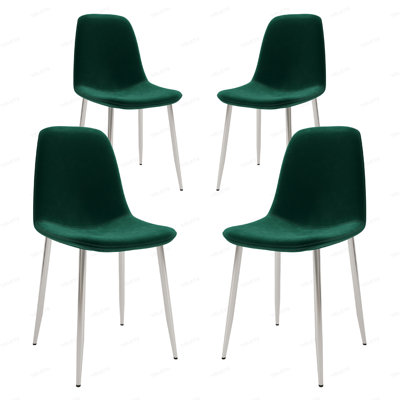 Chaise d'appoint rembourrée Kaydnce, dossier incurvé à dossier arrondi, siège rembourré en mousse avec pieds minces