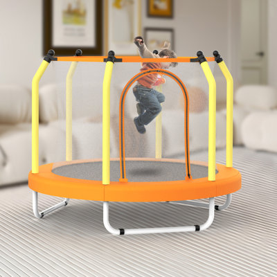 Trampoline de 55 pouces pour enfants avec trampoline intérieur et extérieur pour tout-petit