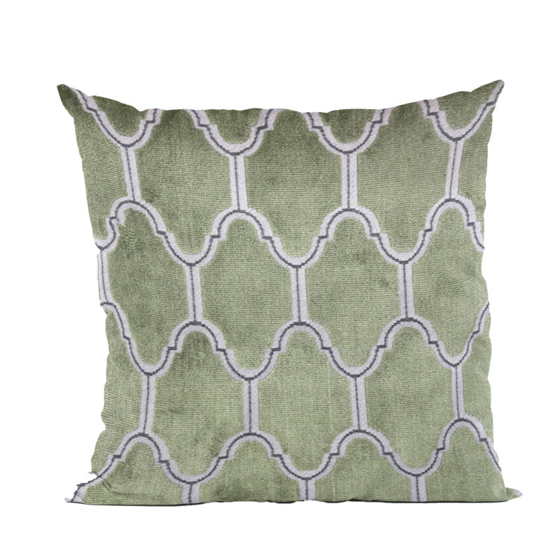 Coussin Royal Arches, H 12 po x l 20 po, Vert, Rectangulaire