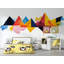 Autocollant mural géométrique coloré, autocollant mural abstrait, décoration murale triangulaire moderne, style milieu du siècle, décoration murale pour salon ou bureau 390 g-862535925