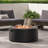 32" Patio 40,000 BTU Round Iron Propane Fire Pit(Tank Cover Not Included)