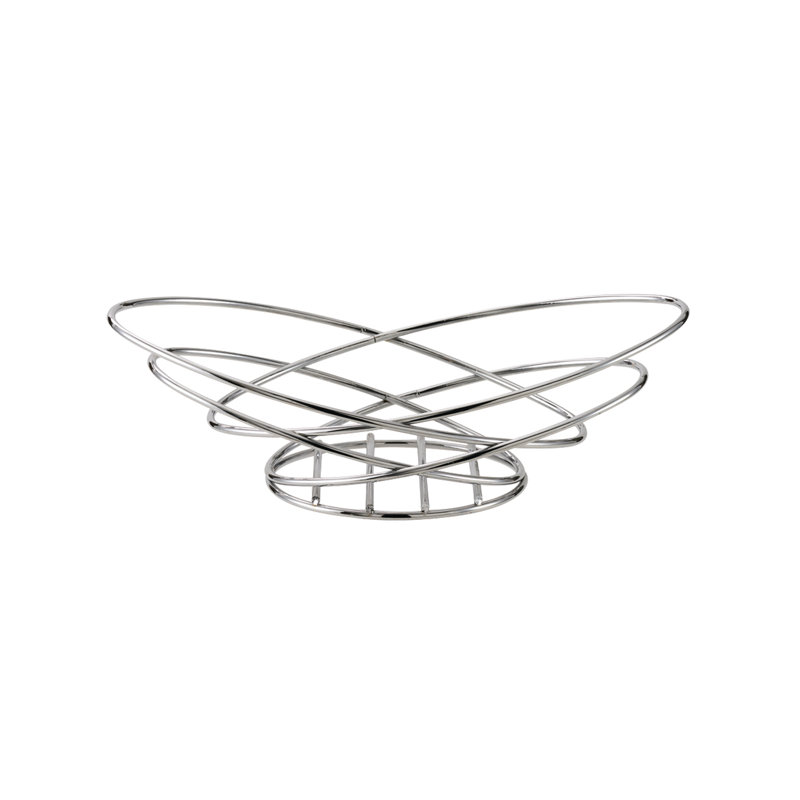 Panier à pain ovale en acier inoxydable 9 po