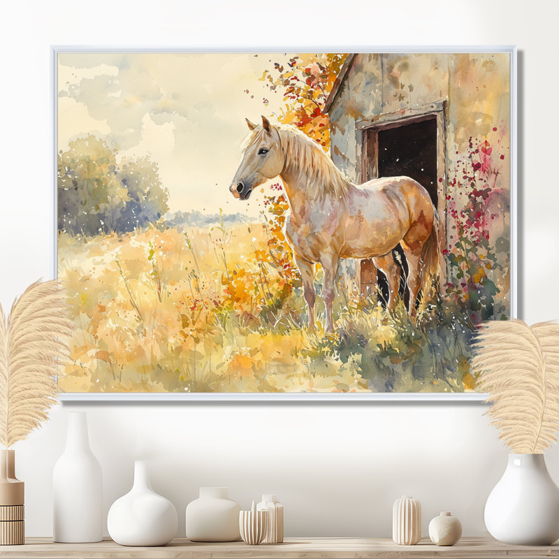 Donivin - Animals Wall Art, H 16 po x l 32 po, Picture Frame Print, Blanc