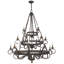 Lustre à niveaux 18 lumières de style bougie Noble