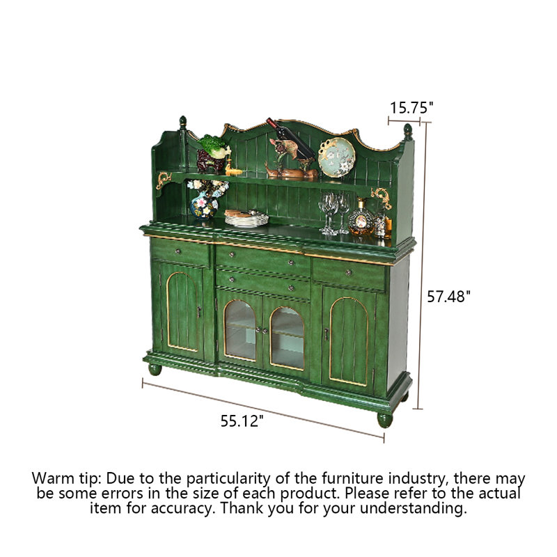 Garde-manger en bouleau massif patiné American Country