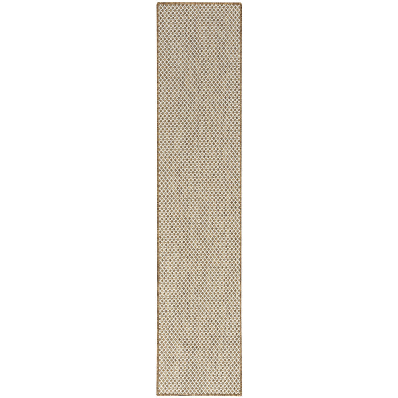 Cafiero Jute Ivory Modern Indoor/Outdoor Rug, Runner 2'2" x 8'