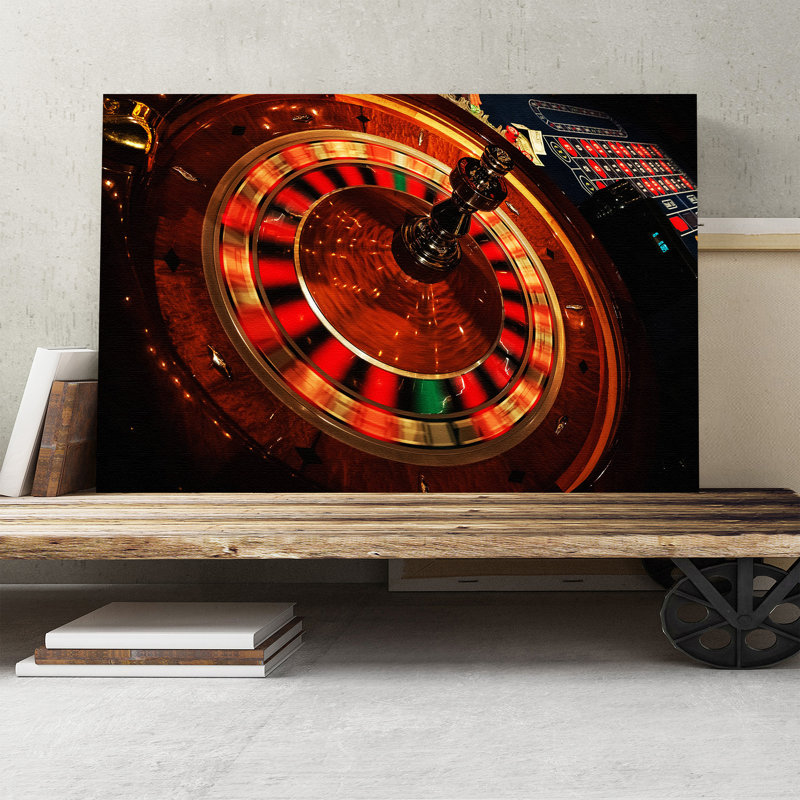 Roulette Table Casino Photographic - Wrapped Canvas, 70cm H x 100cm W